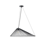 ΦΩΤΙΣΤΙΚΟ ΚΡΕΜΑΣΤΟ ΜΕΤΑΛΛΟ 1xΕ27 Max15w 600X390X1300Dmm ΜΑΥΡΟ ARTE ILLUMINA RAY - Image 2