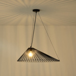 ΦΩΤΙΣΤΙΚΟ ΚΡΕΜΑΣΤΟ ΜΕΤΑΛΛΟ 1xΕ27 Max15w 600X390X1300Dmm ΜΑΥΡΟ ARTE ILLUMINA RAY - Image 3