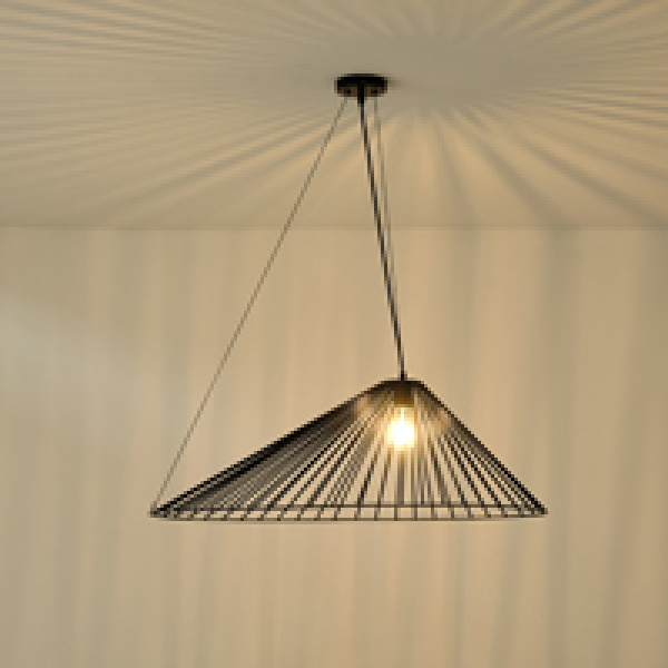 ΦΩΤΙΣΤΙΚΟ ΚΡΕΜΑΣΤΟ ΜΕΤΑΛΛΟ 1XE27 Max15w 800x520x1360mm ΜΑΥΡΟ ARTE ILLUMINA RAY - Image 3