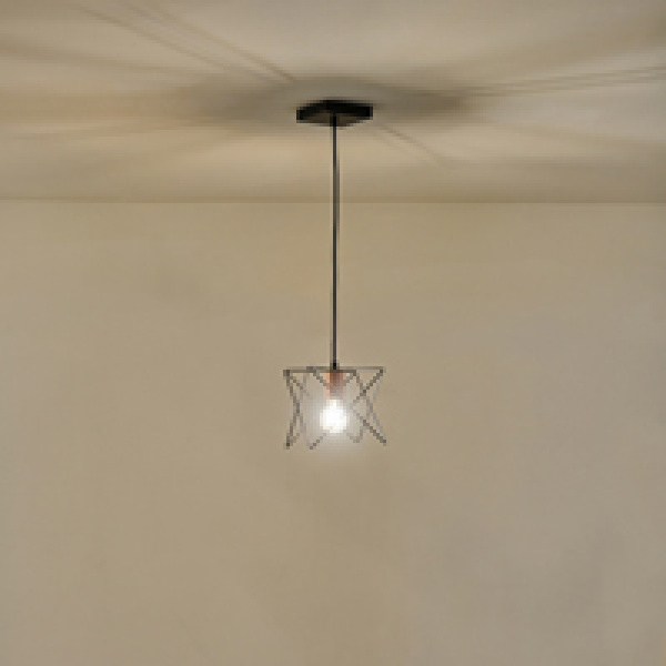 ΦΩΤΙΣΤΙΚΟ ΚΡΕΜΑΣΤΟ ΜΕΤΑΛΛΟ 1XE27 Max15w 175X175X1240mm ΜΑΥΡΟ ARTE ILLUMINA BRAWCK - Image 3