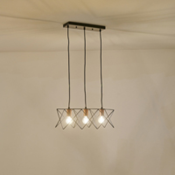 ΦΩΤΙΣΤΙΚΟ ΚΡΕΜΑΣΤΟ ΜΕΤΑΛΛΟ 3ΦΩΤΟ 3XE27 Max15w 517X175X1240mm ΜΑΥΡΟ ARTE ILLUMINA BRAWCK - Image 3