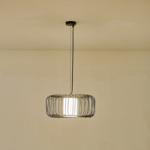 ΦΩΤΙΣΤΙΚΟ ΚΡΕΜΑΣΤΟ ΜΕΤΑΛΛΟ 1XE27 Max15w 340X340X1520mm ΜΑΥΡΟ ARTE ILLUMINA AIRY - Image 3