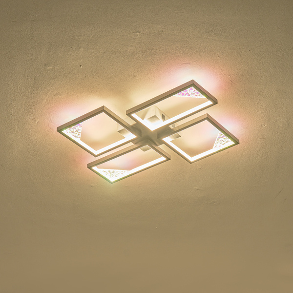 ΦΩΤΙΣΤΙΚΟ ΟΡΟΦΗΣ ΑΛΟΥΜΙΝΙΟ LED 36W 900Lm 3000K 450X580X55mm ΜΑΥΡΟ ARTE ILLUMINA SQUARE - Image 3