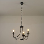 ΦΩΤΙΣΤΙΚΟ ΚΡΕΜΑΣΤΟ ΜΕΤΑΛΛΟ 3ΦΩΤΟ 3XE27 Max15w 470X600mm ΜΑΥΡΟ ΔΙΑΦΑΝΕΣ ΓΥΑΛΙ ARTE ILLUMINA VAULT - Image 3