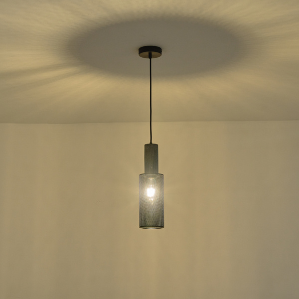 ΦΩΤΙΣΤΙΚΟ ΚΡΕΜΑΣΤΟ TΣΙΜΕΝΤΟ-ΜΕΤΑΛΛΟ 1xΕ27 Max15w 100X100X340mm ΜΑΥΡΟ ARTE ILLUMINA SCOURO - Image 3