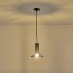 ΦΩΤΙΣΤΙΚΟ ΚΡΕΜΑΣΤΟ TΣΙΜΕΝΤΟ-ΜΕΤΑΛΛΟ 1xΕ27 Max15w 120X120X260mm ΜΑΥΡΟ ARTE ILLUMINA SCOURO - Image 3