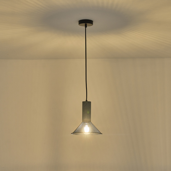 ΦΩΤΙΣΤΙΚΟ ΚΡΕΜΑΣΤΟ TΣΙΜΕΝΤΟ-ΜΕΤΑΛΛΟ 1xΕ27 Max15w 120X120X260mm ΜΑΥΡΟ ARTE ILLUMINA SCOURO - Image 3