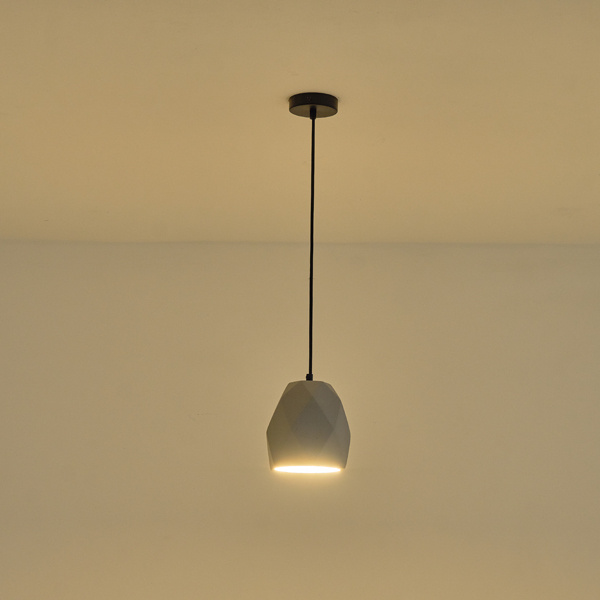 ΦΩΤΙΣΤΙΚΟ ΚΡΕΜΑΣΤΟ ΤΣΙΜΕΝΤΟ 1xΕ27 Max15w 160X160X170mm ΓΚΡΙ ARTE ILLUMINA ARME - Image 3