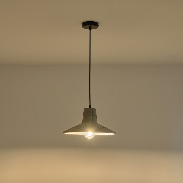 ΦΩΤΙΣΤΙΚΟ ΚΡΕΜΑΣΤΟ ΤΣΙΜΕΝΤΟ 1xΕ27 Max15w 320X320X160mm ΓΚΡΙ ARTE ILLUMINA ARME - Image 3