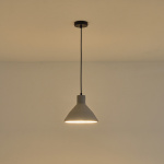 ΦΩΤΙΣΤΙΚΟ ΚΡΕΜΑΣΤΟ ΤΣΙΜΕΝΤΟ 1xΕ27 Max15w 240X240X200mm ΓΚΡΙ ARTE ILLUMINA YESO - Image 3