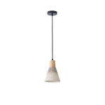 ΦΩΤΙΣΤΙΚΟ ΚΡΕΜΑΣΤΟ RUBBER WOOD-ΤΣΙΜΕΝΤΟ 1xΕ27 Max15w 160X160X220mm ΧΑΚΙ ARTE ILLUMINA GESSO - Image 2