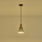 ΦΩΤΙΣΤΙΚΟ ΚΡΕΜΑΣΤΟ RUBBER WOOD-ΤΣΙΜΕΝΤΟ 1xΕ27 Max15w 160X160X220mm ΧΑΚΙ ARTE ILLUMINA GESSO - Image 3
