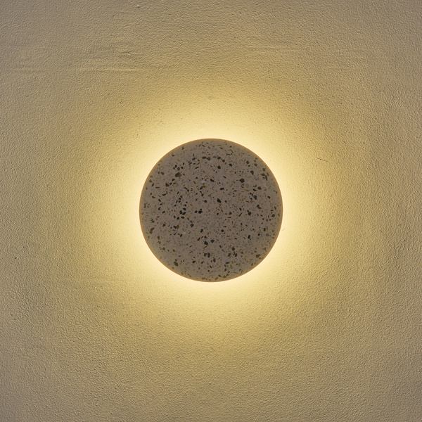 ΑΠΛΙΚΑ ΤΣΙΜΕΝΤΟ-ΜΕΤΑΛΛΟ 5W 3000K 600Lm 240X240X240mm ΛΕΥΚO ARTE ILLUMINA SALPICO - Image 3