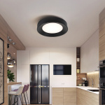 ΠΛΑΦΟΝΙΕΡΑ ΜΕΤΑΛΛΙΚΗ 40W 2262Lm 3000K 500x500x100mm ΜΑΥΡΟ ARTE ILLUMINA UPON - Image 3