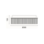ΠΛΑΦΟΝΙΕΡΑ ΑΚΡΥΛΙΚΗ LED 18W 1000Lm 3000K ΔΙΑΦΑΝΗΣ-ΜΑΥΡΟ Φ50 ARTE ILLUMINA AURORA - Image 3