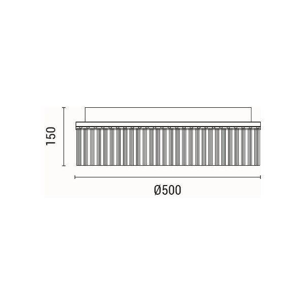 ΠΛΑΦΟΝΙΕΡΑ ΑΚΡΥΛΙΚΗ LED 18W 1000Lm 3000K ΔΙΑΦΑΝΗΣ-ΜΑΥΡΟ Φ50 ARTE ILLUMINA AURORA - Image 3