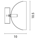 ΑΠΛΙΚΑ ΤΟΙΧΟΥ LED 5W 16,5X10,5 ΛΕΥΚΟ ARTE ILLUMINA URANIA - Image 3