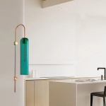 ΑΠΛΙΚΑ ΤΟΙΧΟΥ 1XE14 MAX 8W 10X70 ΠΡΑΣΙΝΟ-ΧΡΥΣΟ ARTE ILLUMINA CALLIOPE - Image 2