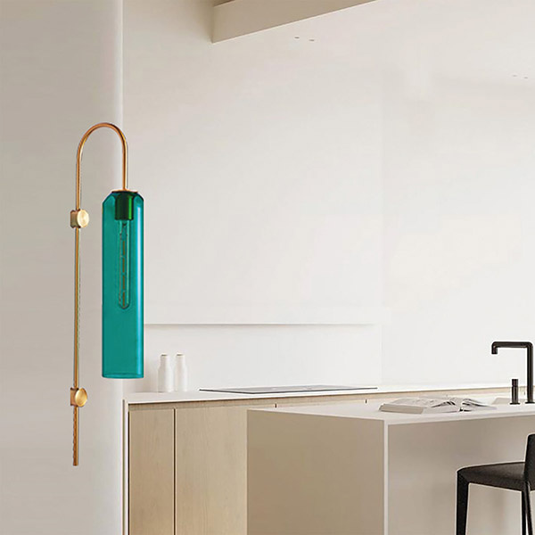 ΑΠΛΙΚΑ ΤΟΙΧΟΥ 1XE14 MAX 8W 10X70 ΠΡΑΣΙΝΟ-ΧΡΥΣΟ ARTE ILLUMINA CALLIOPE - Image 2