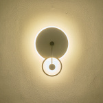 ΦΩΤΙΣΤΙΚΟ TOIXOY ΜΕΤΑΛΛIKO LED  15w 1000Lm 3000K 280x400x70mm ΧΡΥΣΟ ARTE ILLUMINA O CLOCK - Image 3