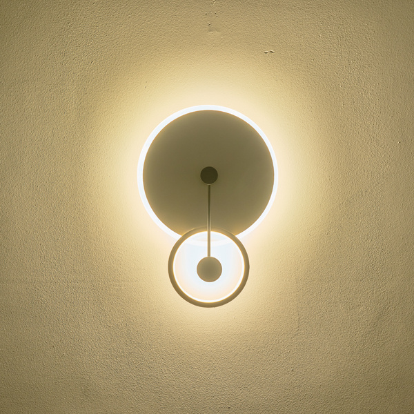 ΦΩΤΙΣΤΙΚΟ TOIXOY ΜΕΤΑΛΛIKO LED  15w 1000Lm 3000K 280x400x70mm ΧΡΥΣΟ ARTE ILLUMINA O CLOCK - Image 3