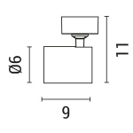 ΣΠΟΤ ΟΡΟΦΗΣ ΜΟΝΟ GU10 Max 10W S1980 ΜΑΥΡΟ ARTE ILLUMINA BRAVA - Image 3