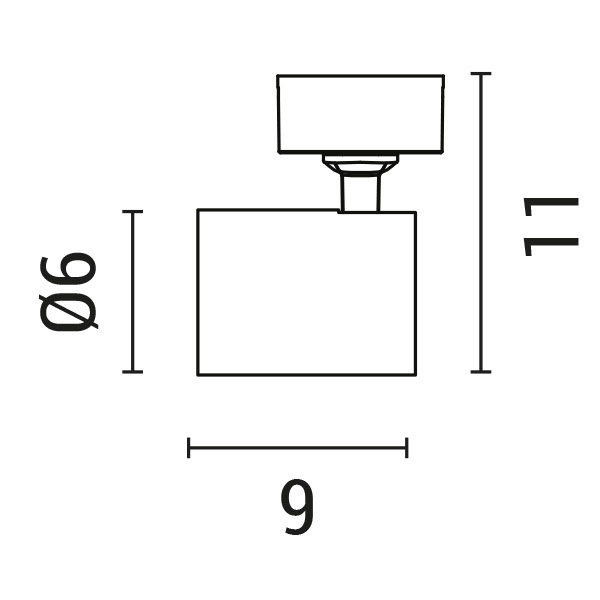 ΣΠΟΤ ΟΡΟΦΗΣ ΜΟΝΟ GU10 Max 10W S1980 ΜΑΥΡΟ ARTE ILLUMINA BRAVA - Image 3