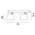 ΣΠΟΤ ΟΡΟΦΗΣ ΔΙΠΛΟ GU10 2xMax 10W S1980 ΜΑΥΡΟ ARTE ILLUMINA BRAVA - Image 3