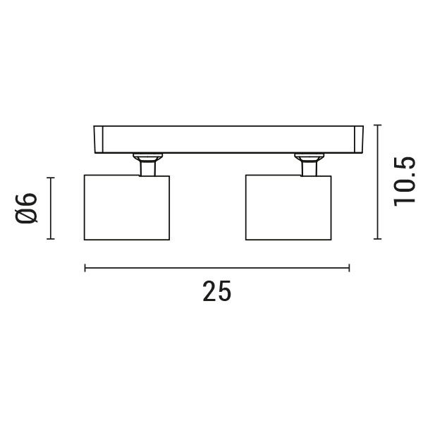 ΣΠΟΤ ΟΡΟΦΗΣ ΔΙΠΛΟ GU10 2xMax 10W S1980 ΜΑΥΡΟ ARTE ILLUMINA BRAVA - Image 3