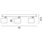 ΣΠΟΤ ΟΡΟΦΗΣ ΤΡΙΠΛΟ GU10 3xMax 10W  S1980 ΜΑΥΡΟ ARTE ILLUMINA BRAVA - Image 3