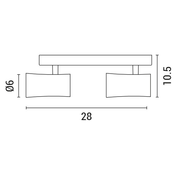 ΣΠΟΤ ΟΡΟΦΗΣ ΔΙΠΛΟ GU10 S1901 ΛΕΥΚΟ  ARTE ILLUMINA - Image 3