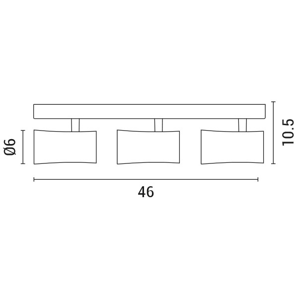 ΣΠΟΤ ΟΡΟΦΗΣ ΤΡΙΠΛΟ GU10 S1901 ΛΕΥΚΟ ARTE ILLUMINA - Image 3