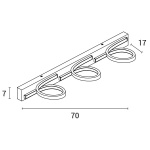 ΑΠΛΙΚΑ ΤΟΙΧΟΥ LED 24W 4000Κ 3Φ 700X70X170 ΛΕΥΚΟ ARTE ILLUMINA - Image 3