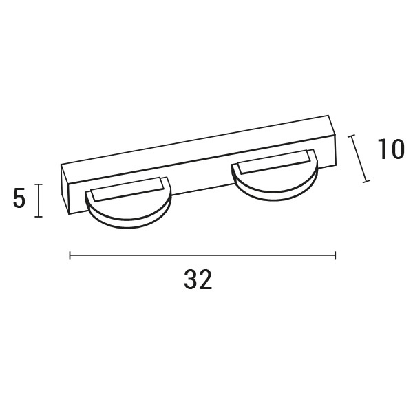 ΑΠΛΙΚΑ ΤΟΙΧΟΥ LED 8W 4000Κ ΟΒΑΛ 2Φ 320X50X100 ΝΙΚΕΛ ARTE ILLUMINA - Image 3