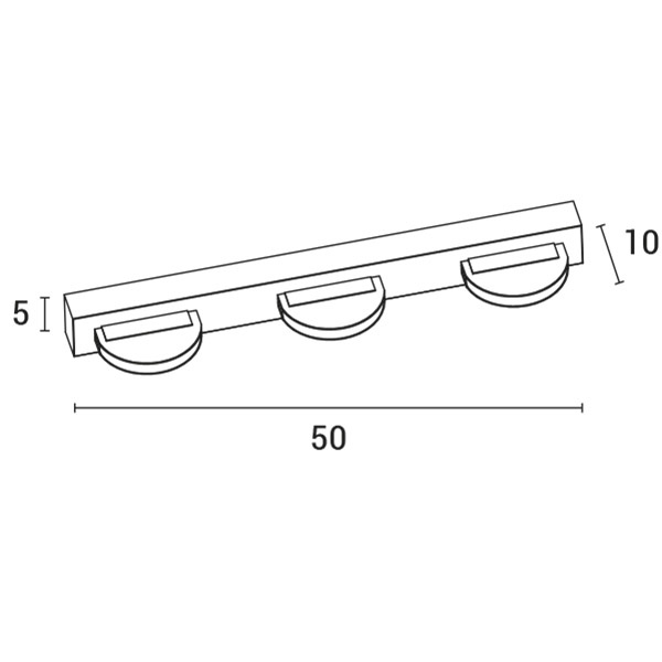 ΑΠΛΙΚΑ ΤΟΙΧΟΥ LED 12W 720Lm  4000Κ ΟΒΑΛ 3Φ 500X50X100 ΝΙΚΕΛ ARTE ILLUMINA - Image 3