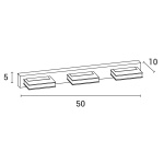 ΑΠΛΙΚΑ ΤΟΙΧΟΥ LED 12W 720Lm 4000Κ ΤΕΤΡΑΓΩΝΗ 3Φ 500X50X100 ΝΙΚΕΛ ARTE ILLUMINA - Image 3