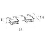 ΑΠΛΙΚΑ ΤΟΙΧΟΥ LED 8W 4000Κ ΤΕΤΡΑΓΩΝΗ 2Φ 320X50X116 ΝΙΚΕΛ ARTE ILLUMINA - Image 3
