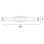 ΦΩΤΙΣΤΙΚΟ ΜΠΑΝΙΟΥ LED 6W 480Lm 4000Κ 400X130X60mm ΝΙΚΕΛ ARTE ILLUMINA DIPLO - Image 3