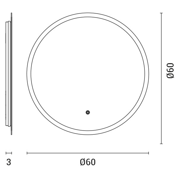 ΚΑΘΡΕΠΤΗΣ ΣΤΡΟΓΓΥΛΟΣ TOUCH LED 15W 1680Lm 4000Κ Φ60X30mm ARTE ILLUMINA MIRO - Image 3
