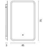 ΚΑΘΡΕΠΤΗΣ ΠΑΡΑΛΛΗΛΟΓΡΑΜMΟΣ TOUCH LED 18W 1960Lm 4000Κ 450X750X30mm ARTE ILLUMINA MIRO - Image 3