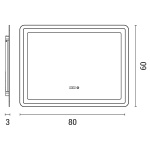 ΚΑΘΡΕΠΤΗΣ ΠΑΡΑΛΛΗΛΟΓΡΑΜMΟΣ TOUCH LED 20W 1684Lm 4000Κ 800X600X30 ARTE ILLUMINA MIRO - Image 3