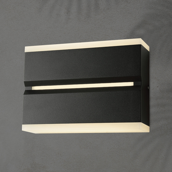 ΑΠΛΙΚΑ ΤΟΙΧΟΥ LED 12W 3000K IP54 180X126X50mm ΜΑΥΡΟ ARTE ILLUMINA - Image 2