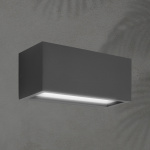 ΑΠΛΙΚΑ ΤΟΙΧΟΥ 1XΕ27 250X110X10 IP54 ΓΡΑΦΙΤΗ UP DOWN ARTE ILLUMINA AMIGO - Image 2
