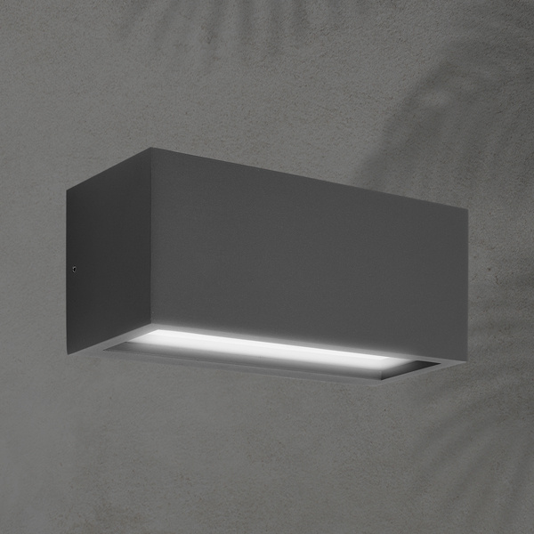 ΑΠΛΙΚΑ ΤΟΙΧΟΥ 1XΕ27 250X110X10 IP54 ΓΡΑΦΙΤΗ UP DOWN ARTE ILLUMINA AMIGO - Image 2