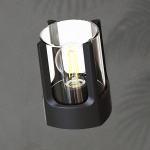 ΑΠΛΙΚΑ ΤΟΙΧΟΥ ΑΛΟΥΜΙΝΙΟΥ Ε27 ΜΑΧ 20W IP54 120Χ120Χ160mm ΜΑΥΡO ARTE ILLUMINA - Image 2