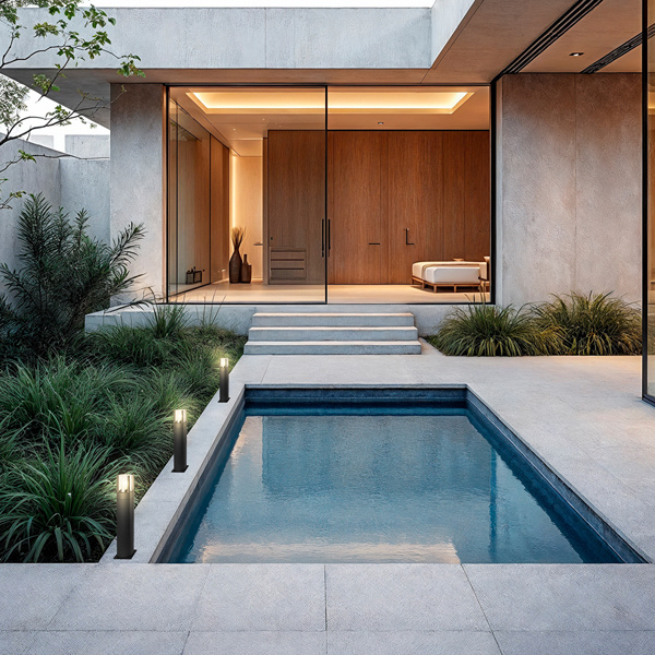 ΚΟΛΩΝΑΚΙ ΔΑΠΕΔΟΥ ΑΛΟΥΜΙΝΙΟΥ Ε27 ΜΑΧ 20W IP54 140X140X600mm ARTE ILLUMINA - Image 3