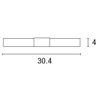 ΦΩΤΙΣΤΙΚΟ ΜΠΑΝΙΟΥ 2XG9 ΜΑX 5W 304X85X60 ΣΑΤΙΝΕ ARTE ILLUMINA OCEANO - Image 3