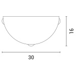 ΑΠΛΙΚΑ ΤΟΙΧΟΥ Φ30 1XΕ27 Max 15W ΛΕΥΚΟ-ΝΙΚΕΛ  ARTE ILLUMINA LEIA - Image 3