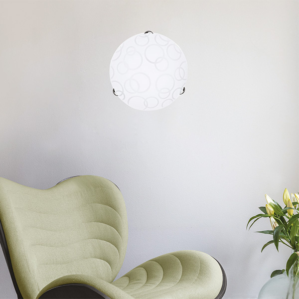 ΠΛΑΦΟΝΙΕΡΑ ΤΟΙΧΟΥ Φ40 2ΧΕ27 ΛΕΥΚΟ-ΝΙΚΕΛ ARTE ILLUMINA LEIA - Image 2