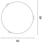 ΠΛΑΦΟΝΙΕΡΑ ΤΟΙΧΟΥ Φ40 2ΧΕ27 ΛΕΥΚΟ-ΝΙΚΕΛ ARTE ILLUMINA LEIA - Image 3